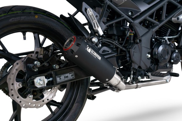 Scorpion Exhaust Benelli BN 125 - full system with black ceramic Red Power silencer